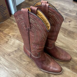 Brown Frye Western Cowboy Boots-M10/W11.5 – Genuine Leather – Amazing Condition